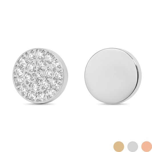 Stainless Steel Engravable 2 Piece Round Smart Watch Charm Set