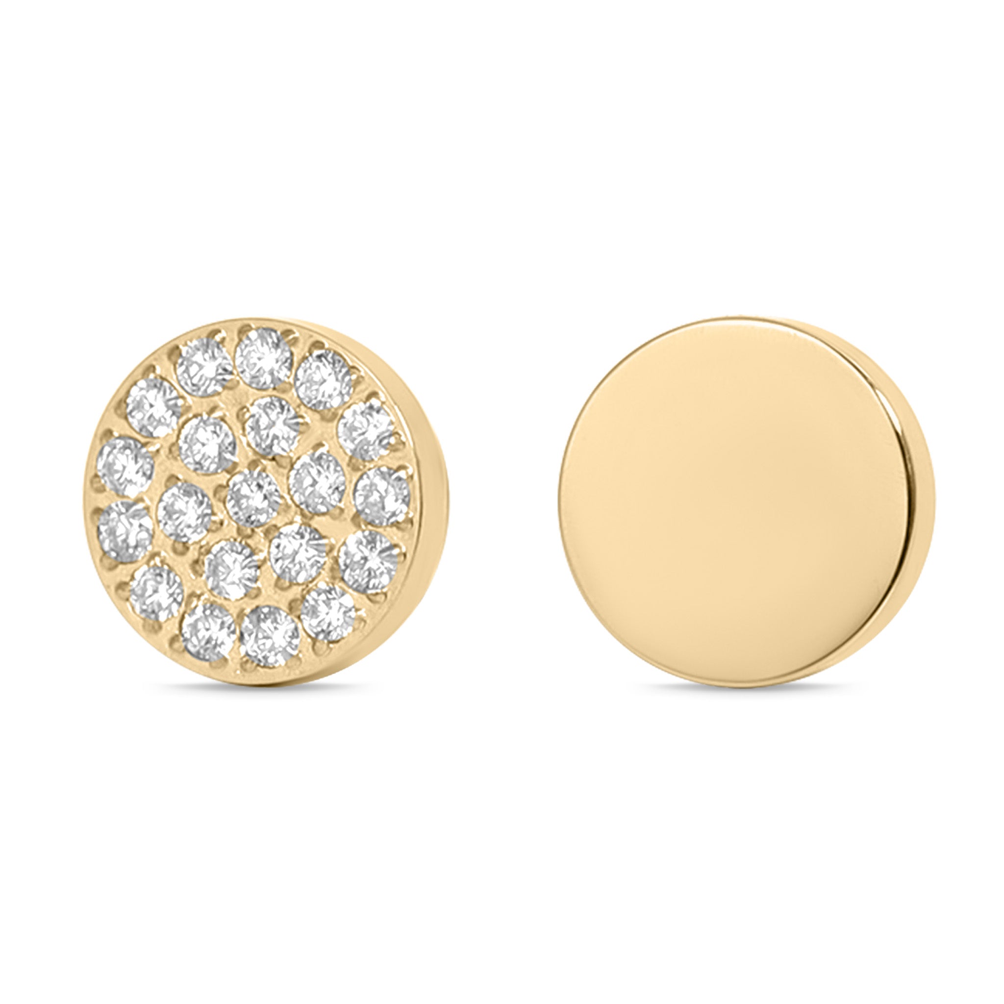 Stainless Steel Engravable 2 Piece Round Smart Watch Charm Set