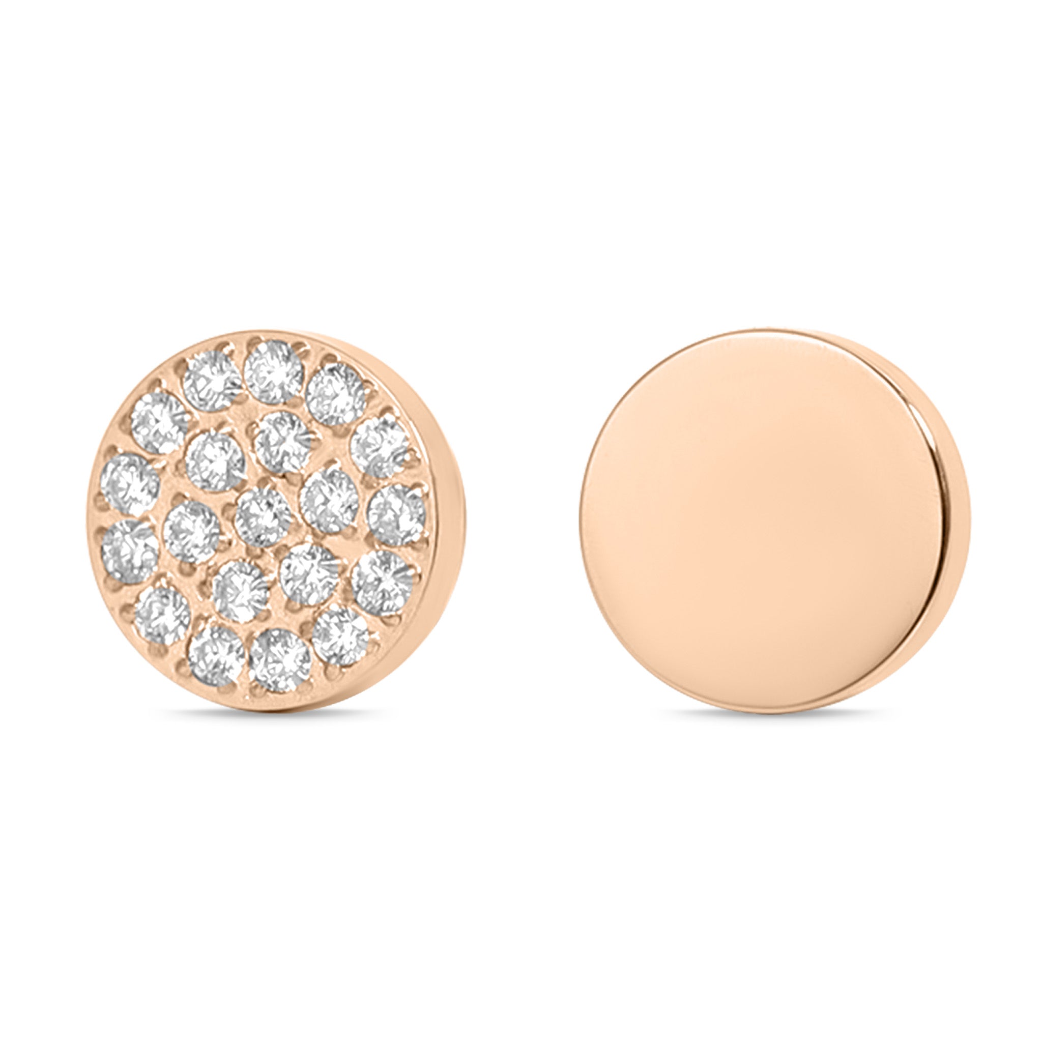 Stainless Steel Engravable 2 Piece Round Smart Watch Charm Set