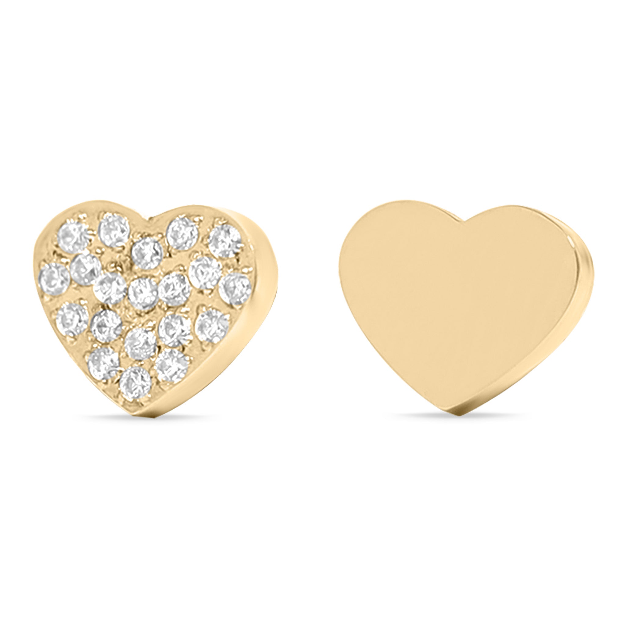 Stainless Steel Engravable 2 Piece Heart Smart Watch Charm Set