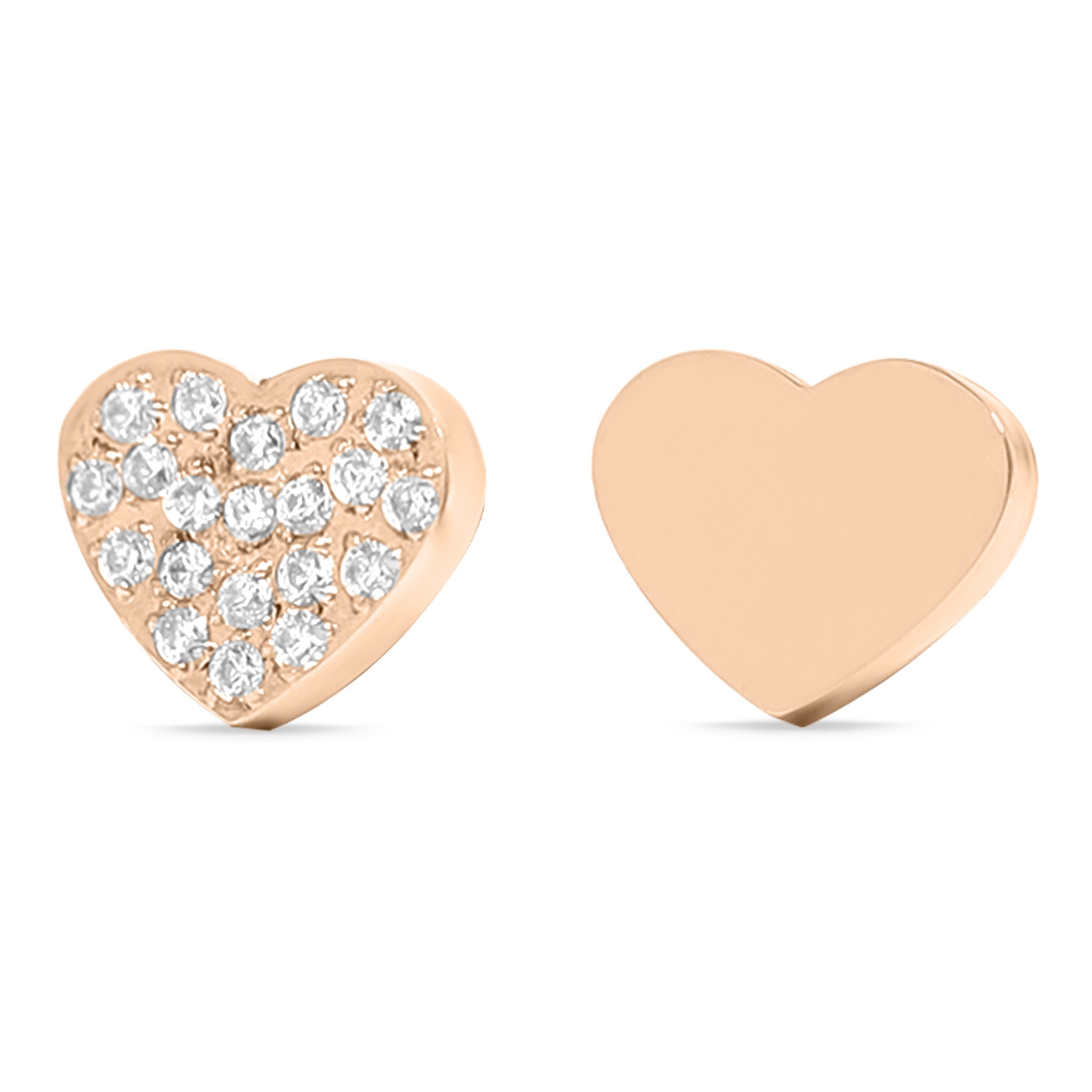 Stainless Steel Engravable 2 Piece Heart Smart Watch Charm Set