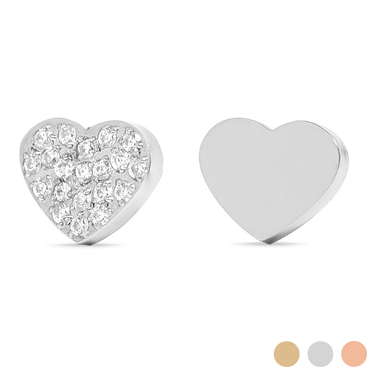 Stainless Steel Engravable 2 Piece Heart Smart Watch Charm Set