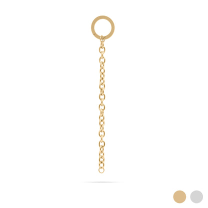18K Gold PVD Stainless Steel Circle Clasp DIY Charm Key Chain