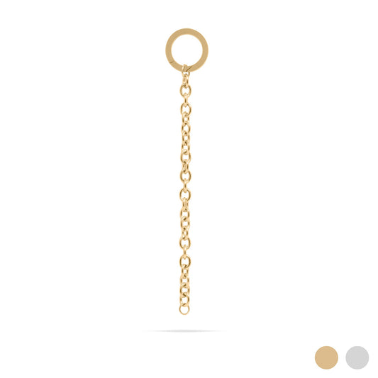 18K Gold PVD Stainless Steel Circle Clasp DIY Charm Key Chain