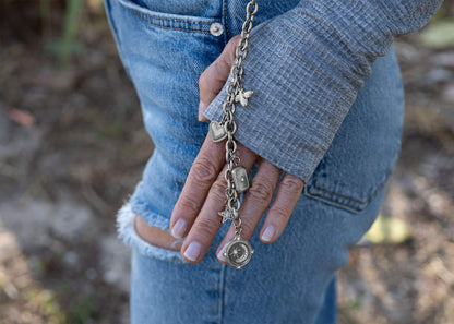 18K Gold PVD Stainless Steel DIY Charm Key Chain