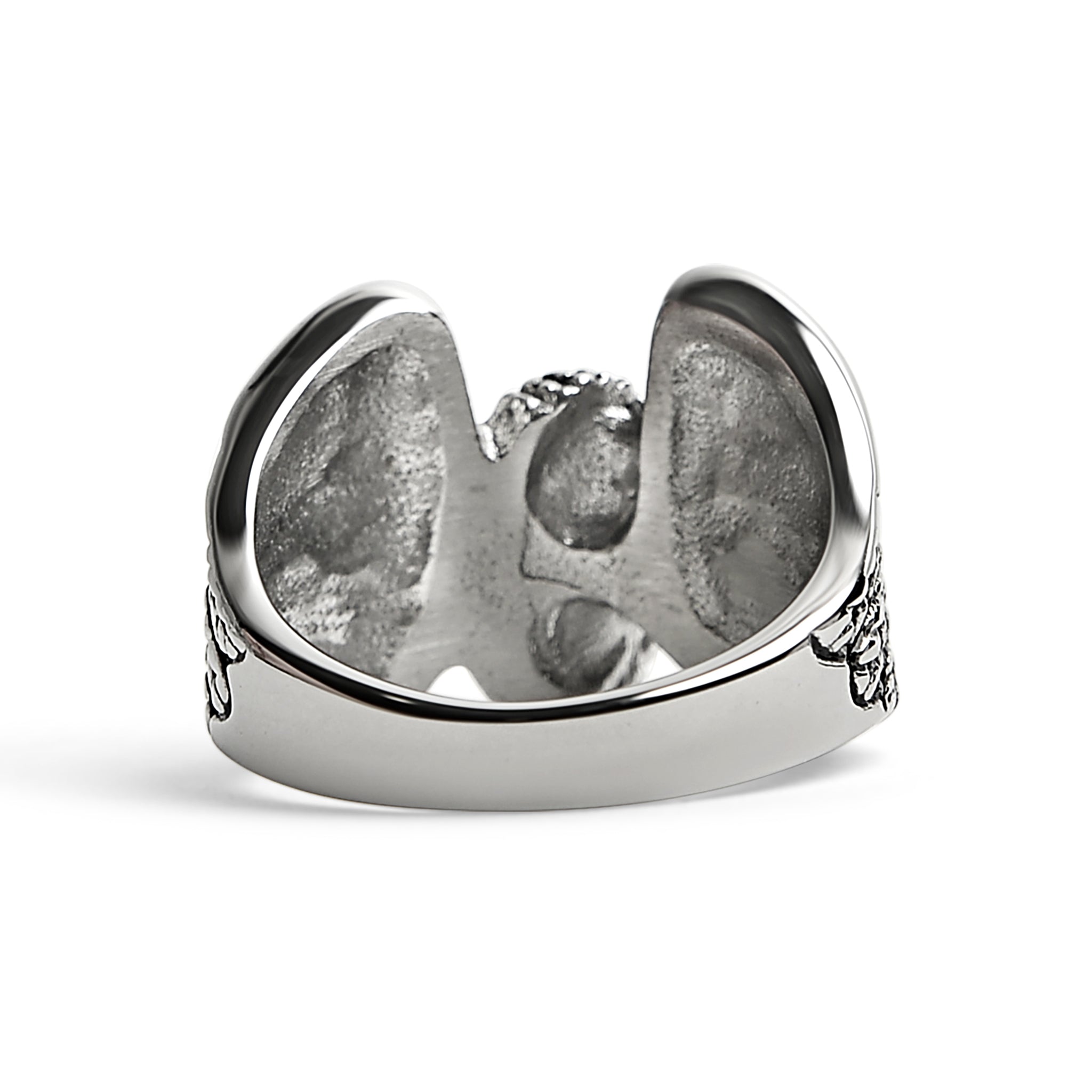 Stainless Steel Polished Winged Wheel Ring