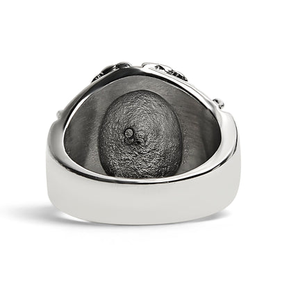 Polished Detailed Skull Stainless Steel Ring