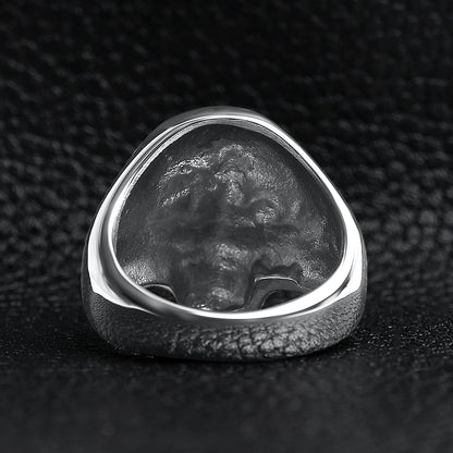 Polished Skull Stainless Steel Ring