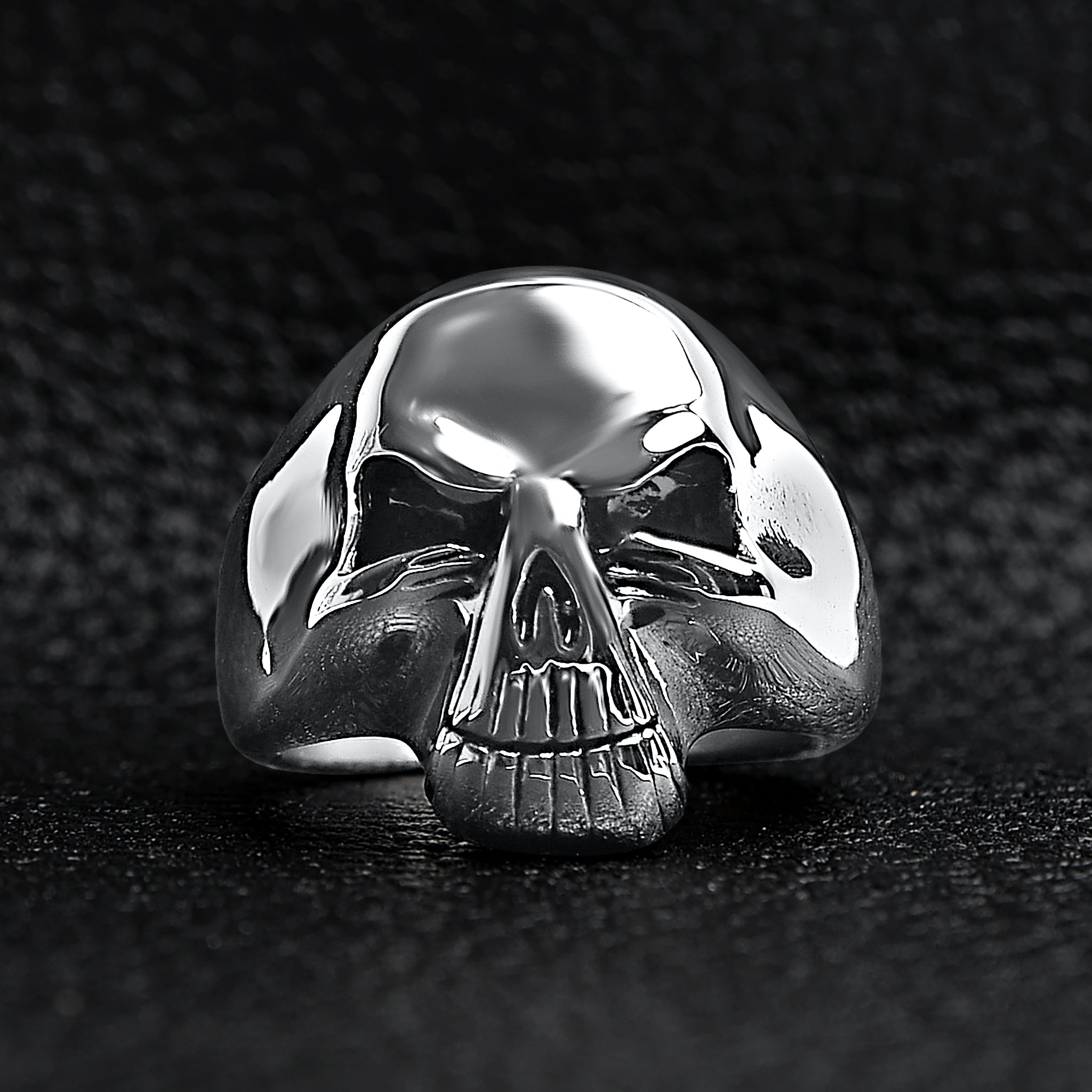 Polished Skull Stainless Steel Ring