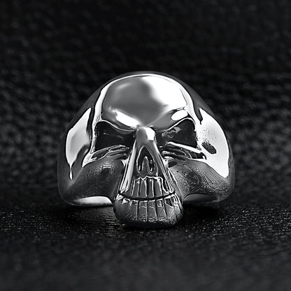 Polished Skull Stainless Steel Ring