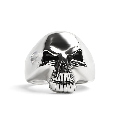 Polished Skull Stainless Steel Ring