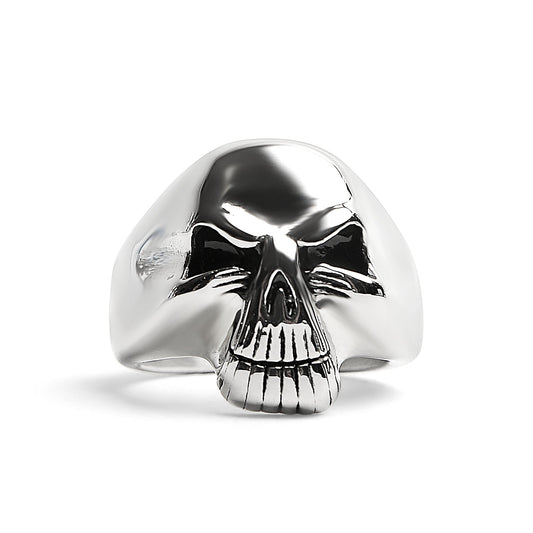 Polished Skull Stainless Steel Ring
