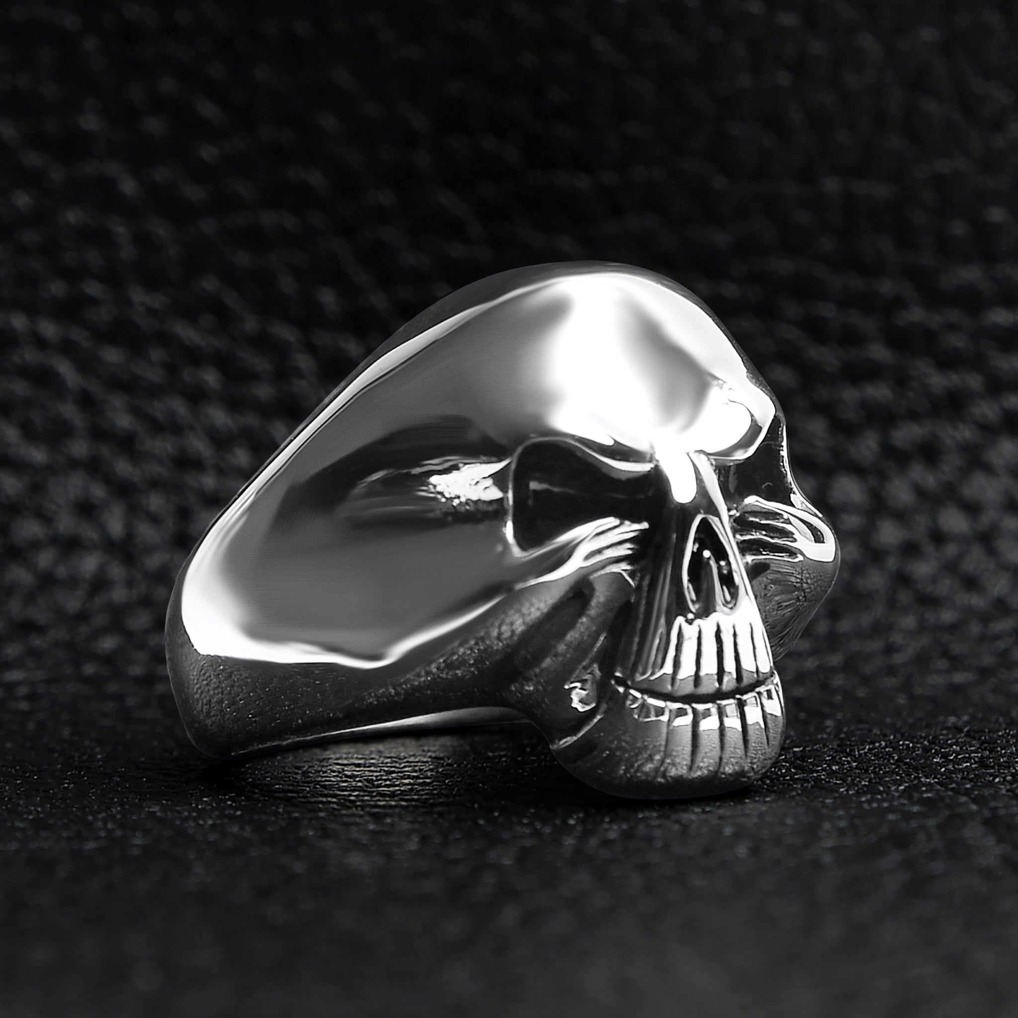 Polished Skull Stainless Steel Ring