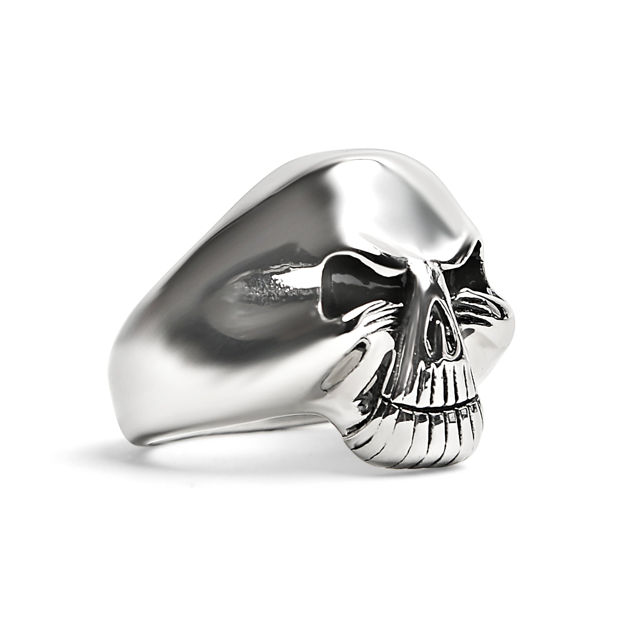 Polished Skull Stainless Steel Ring