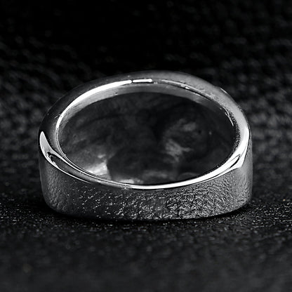 Polished Skull Stainless Steel Ring