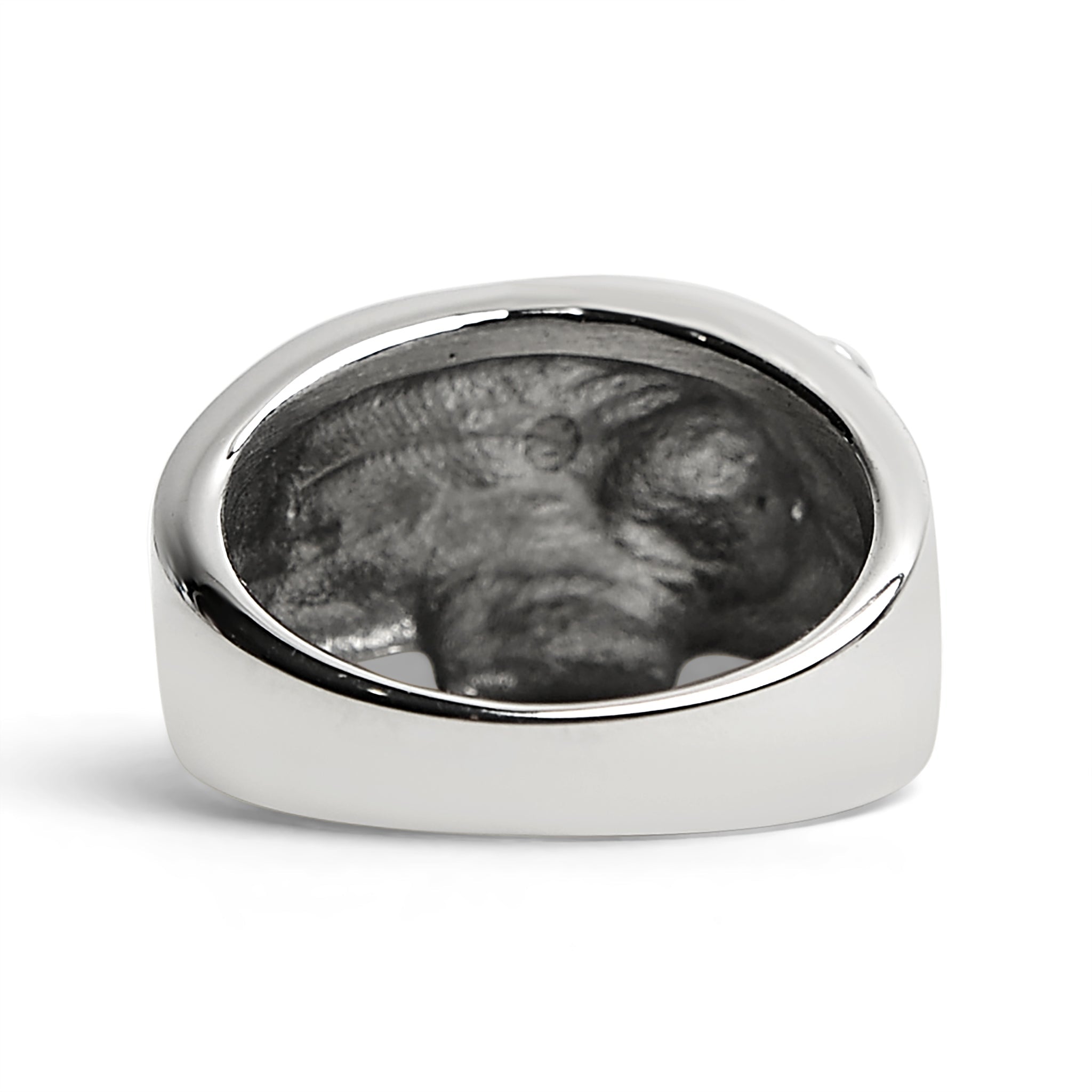 Polished Skull Stainless Steel Ring