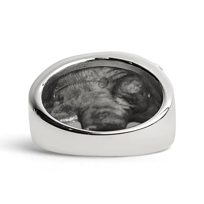 Polished Skull Stainless Steel Ring