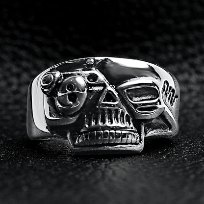 Polished Skull Stainless Steel Ring