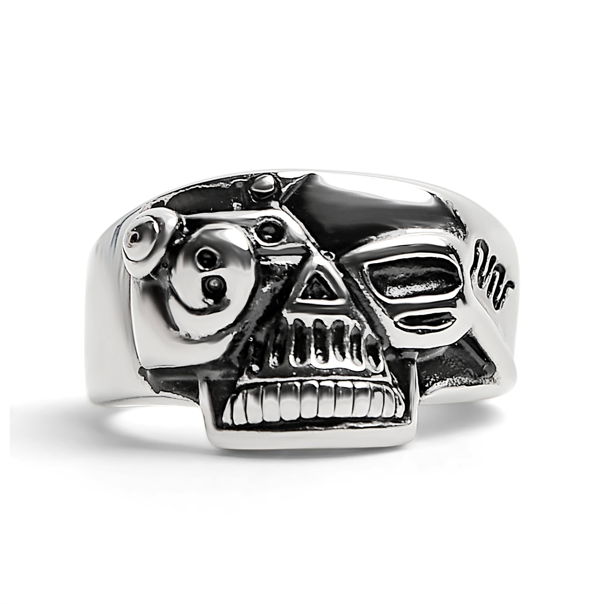 Polished Skull Stainless Steel Ring