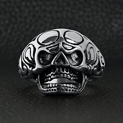 Polished Skull Stainless Steel Ring
