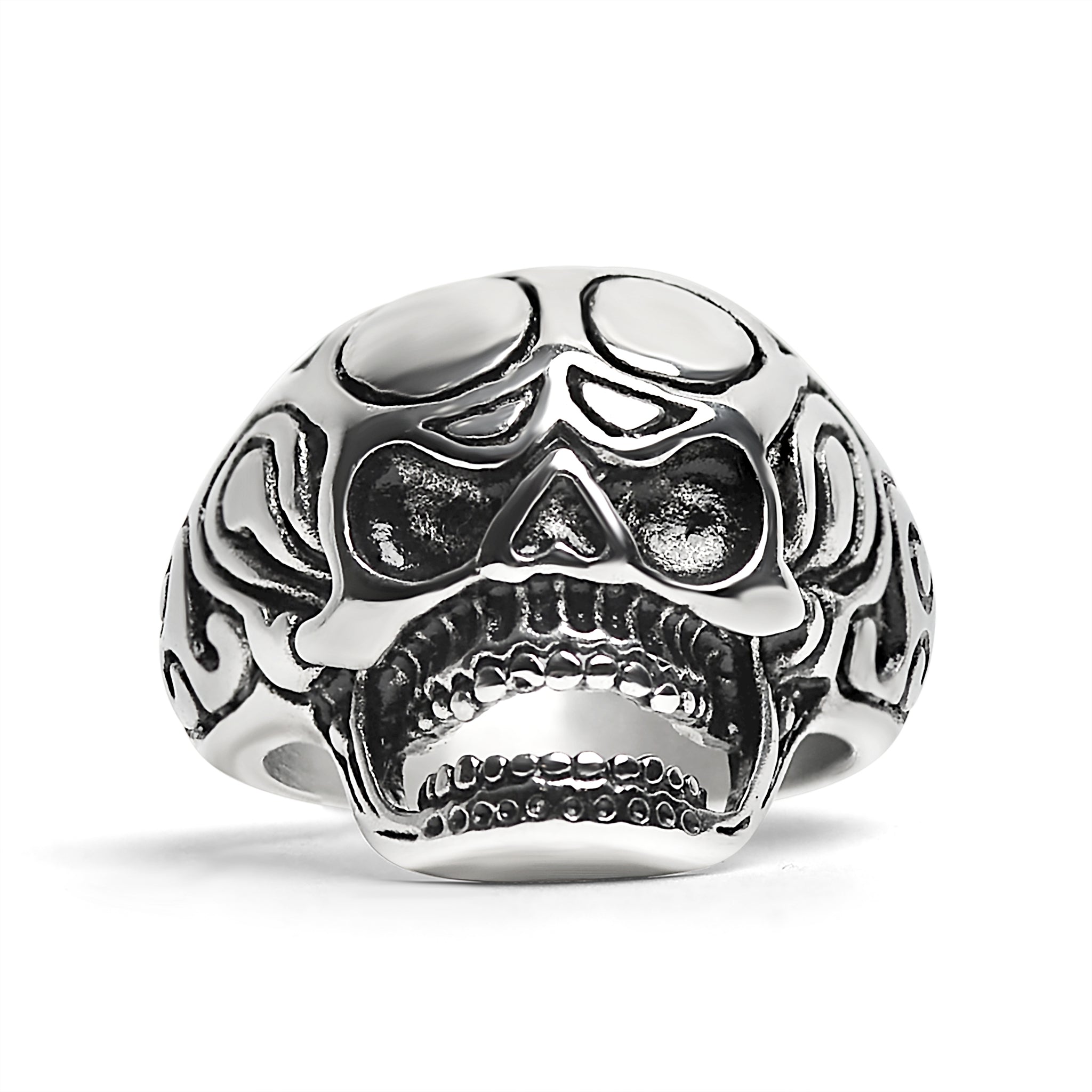 Polished Skull Stainless Steel Ring