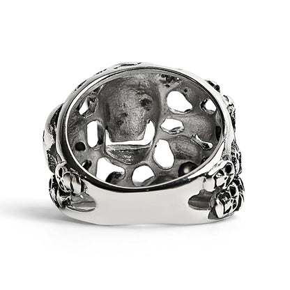 Stainless Steel Polished Multiple Skulls Ring