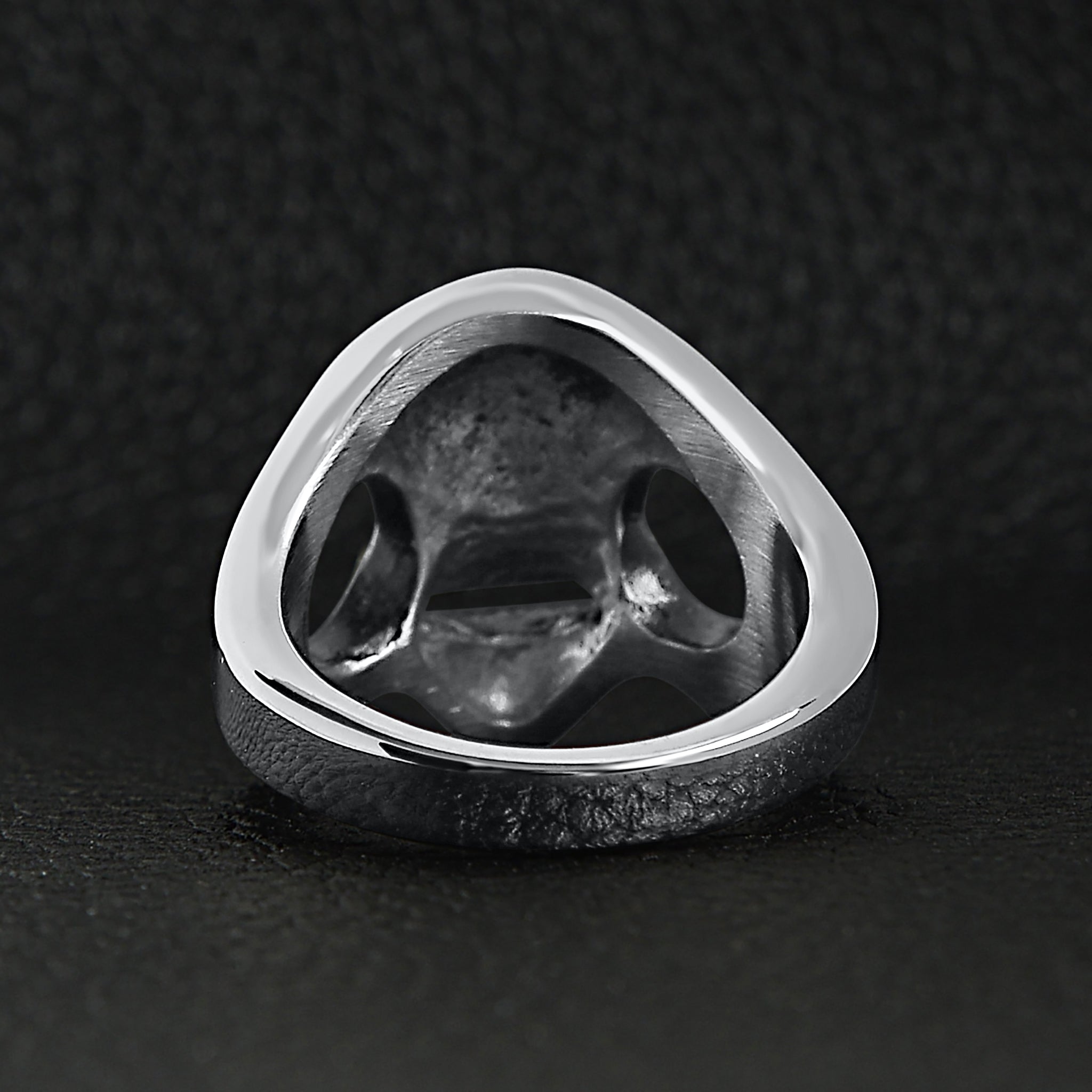 Stainless Steel Polished Skull Ring