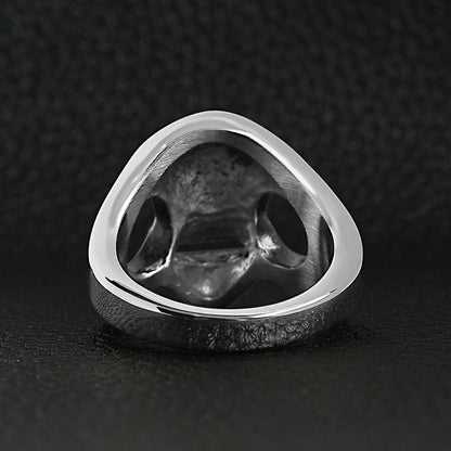 Stainless Steel Polished Skull Ring
