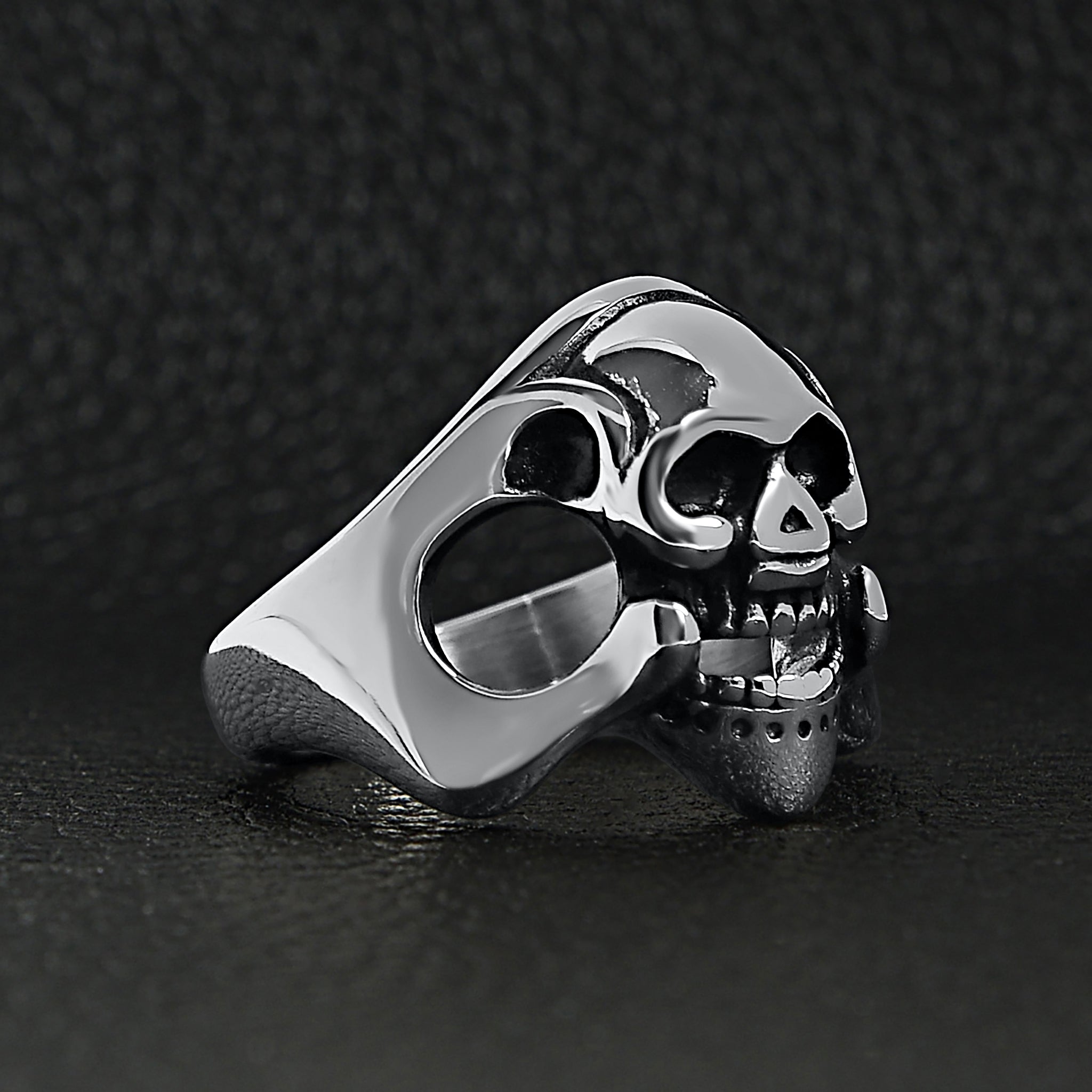 Stainless Steel Polished Skull Ring