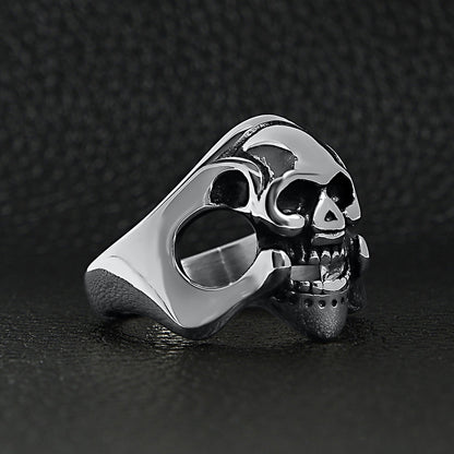 Stainless Steel Polished Skull Ring