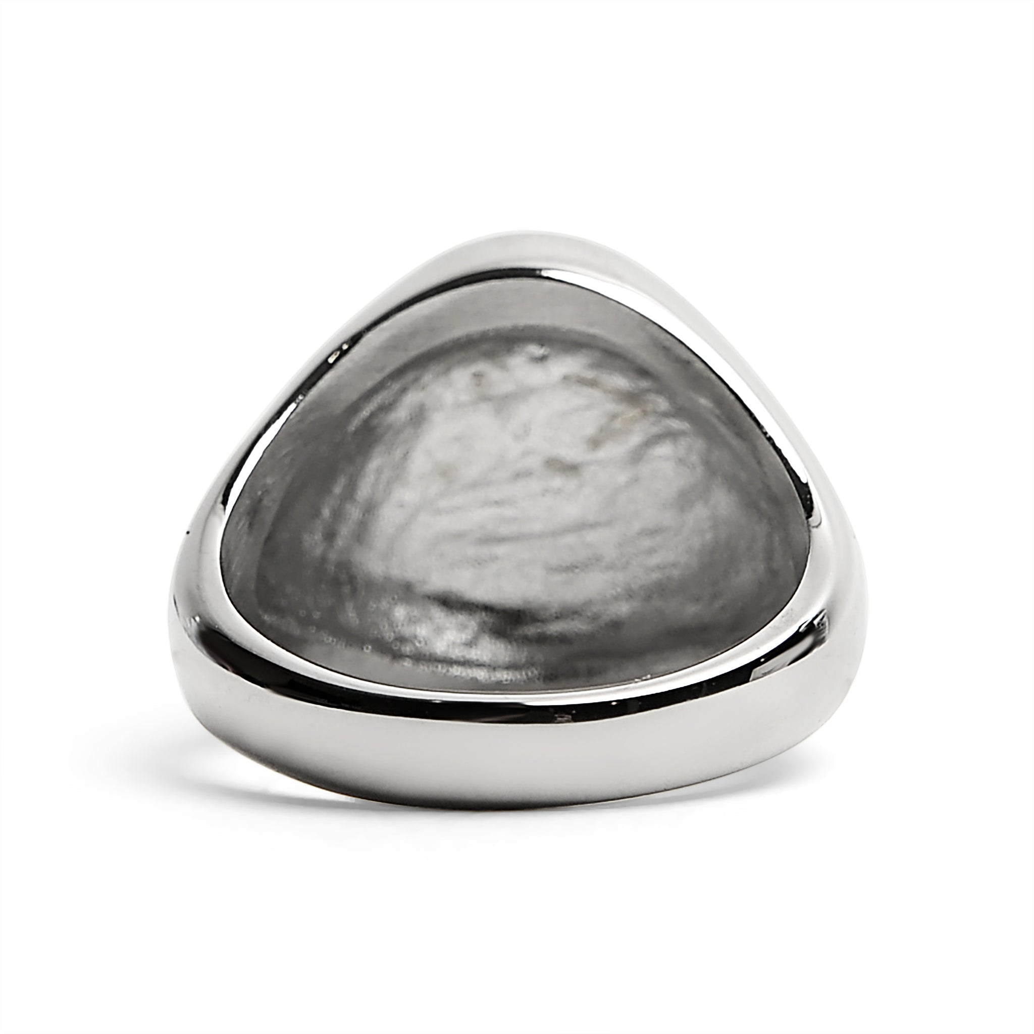 Stainless Steel Polished Cross Signet Ring