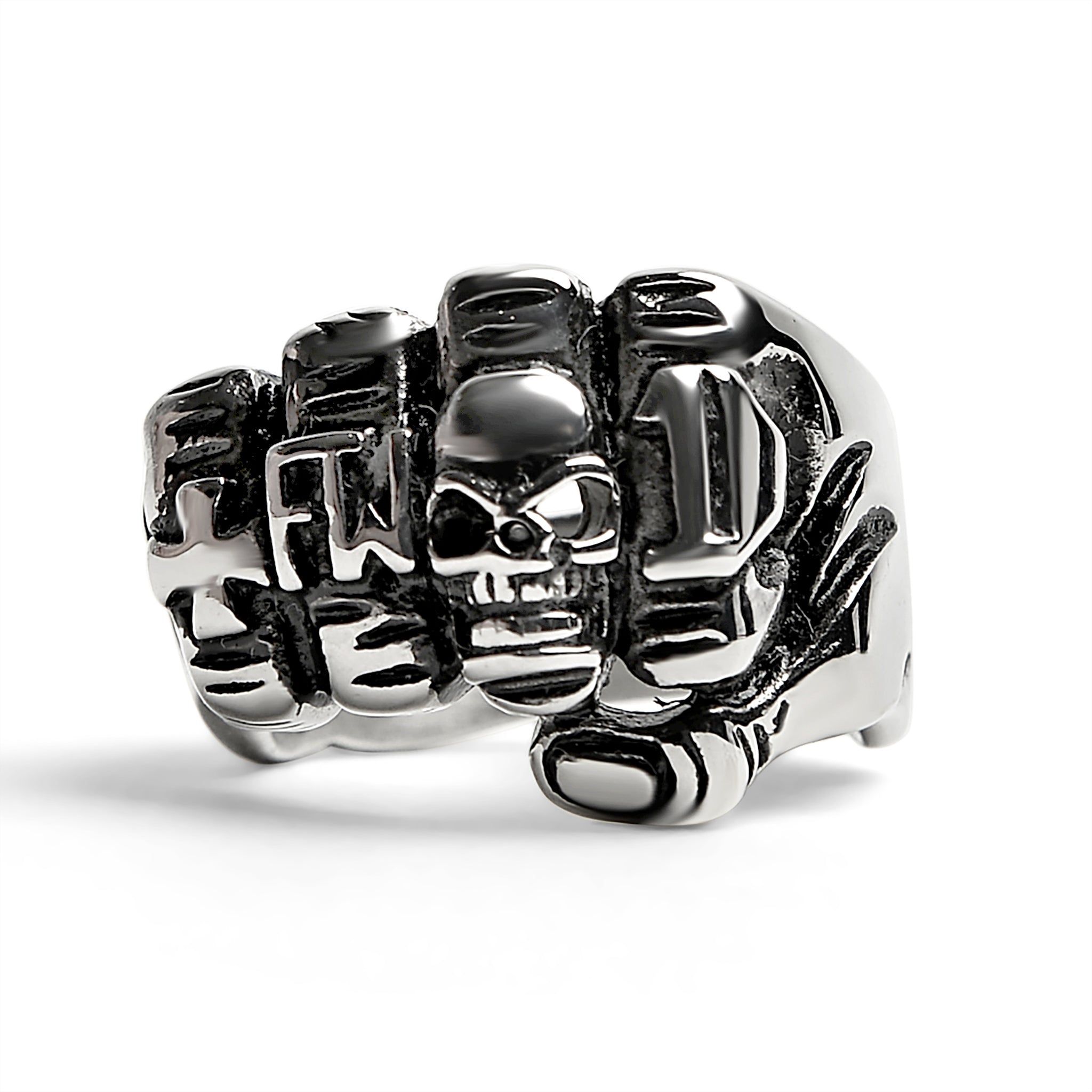 Stainless Steel Biker Rings Fist Ring