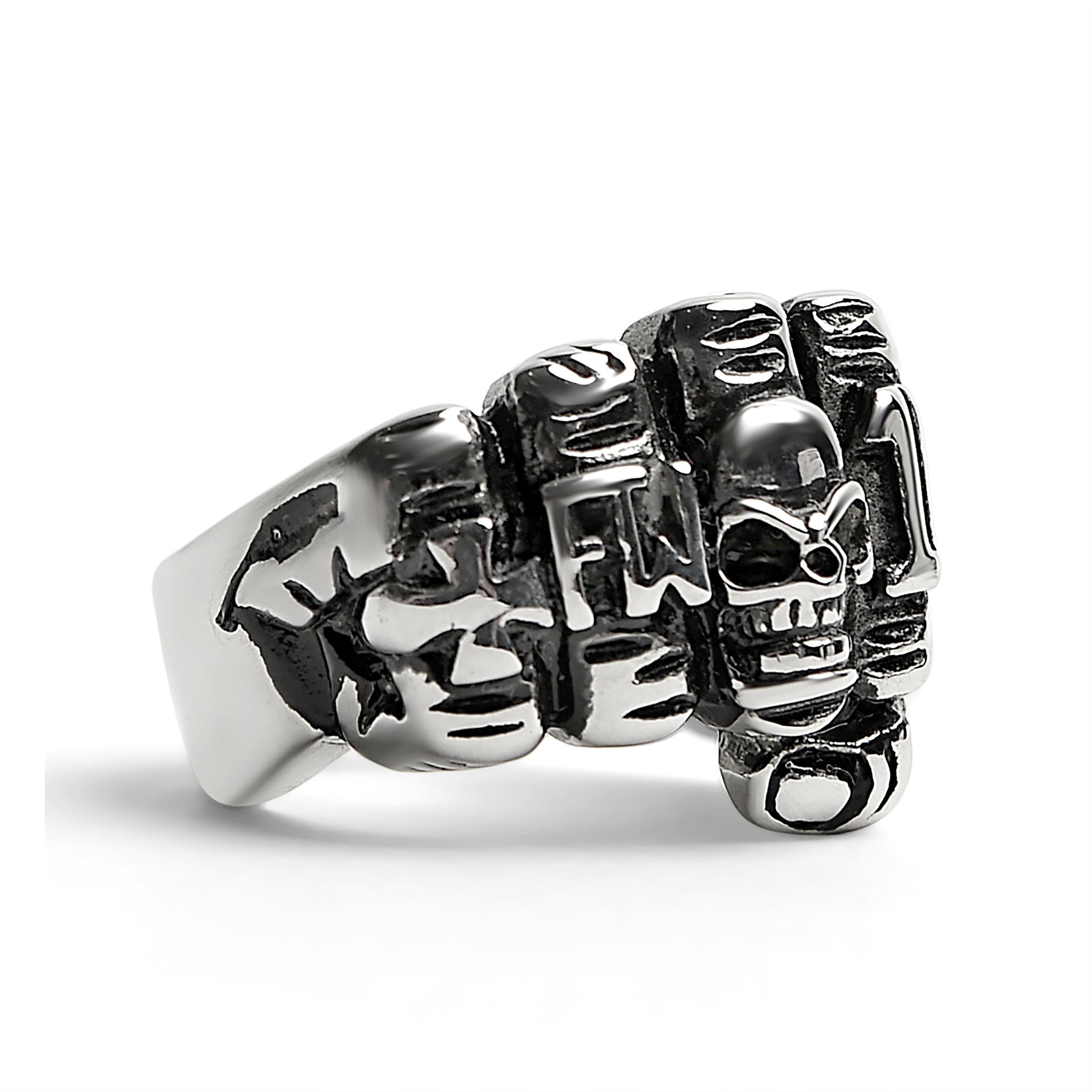 Stainless Steel Biker Rings Fist Ring