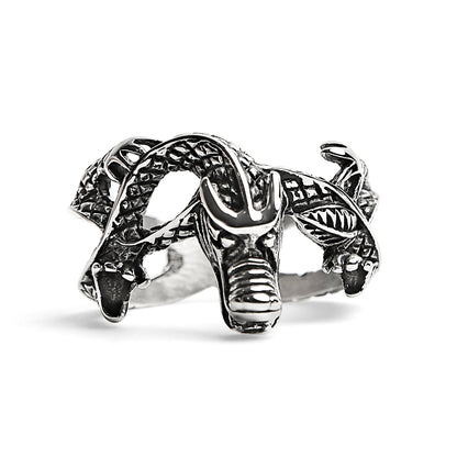 Stainless Steel Eastern Dragon Ring