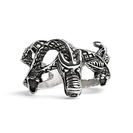 Stainless Steel Eastern Dragon Ring