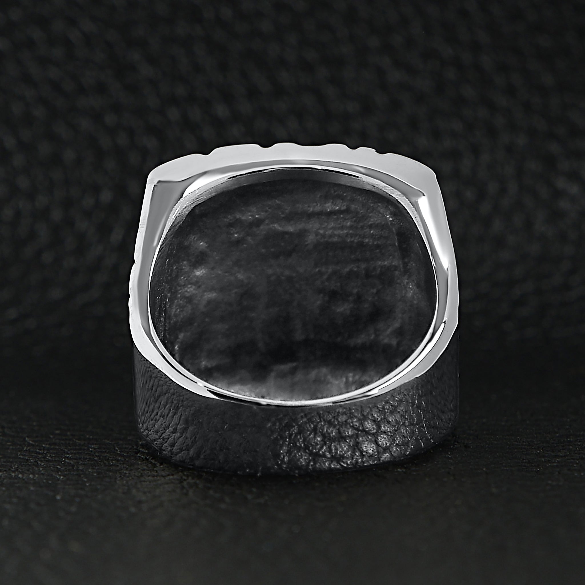Stainless Steel Polished "BIKER" Men's Ring
