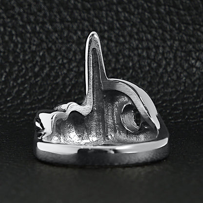 Stainless Steel Polished Middle Finger Ring