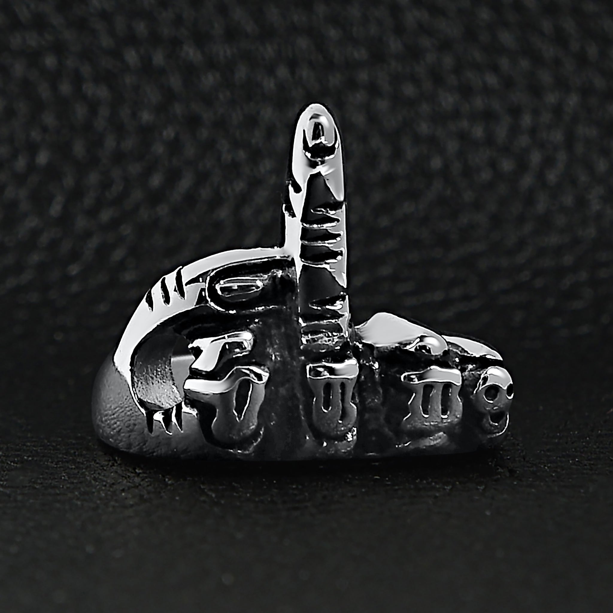 Stainless Steel Polished Middle Finger Ring