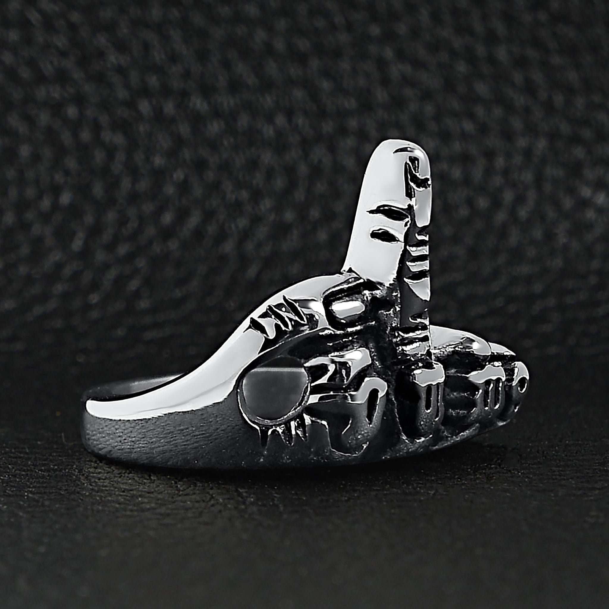 Stainless Steel Polished Middle Finger Ring