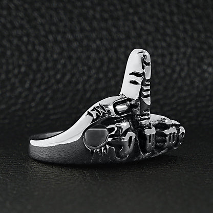 Stainless Steel Polished Middle Finger Ring