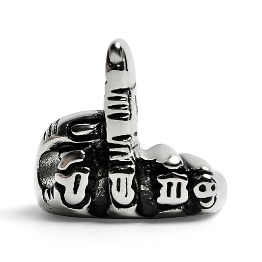 Stainless Steel Polished Middle Finger Ring