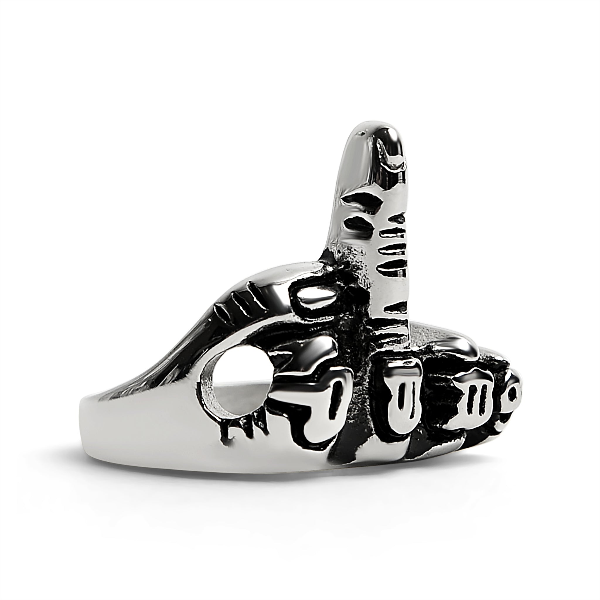 Stainless Steel Polished Middle Finger Ring