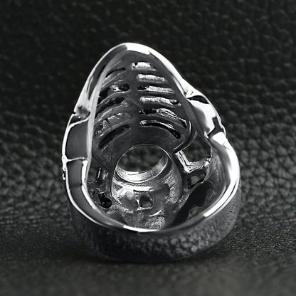 Detailed Skeleton Stainless Steel Ring