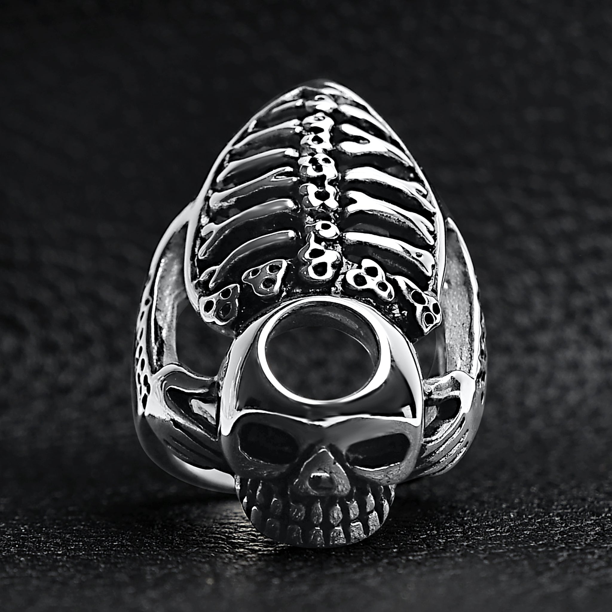 Detailed Skeleton Stainless Steel Ring
