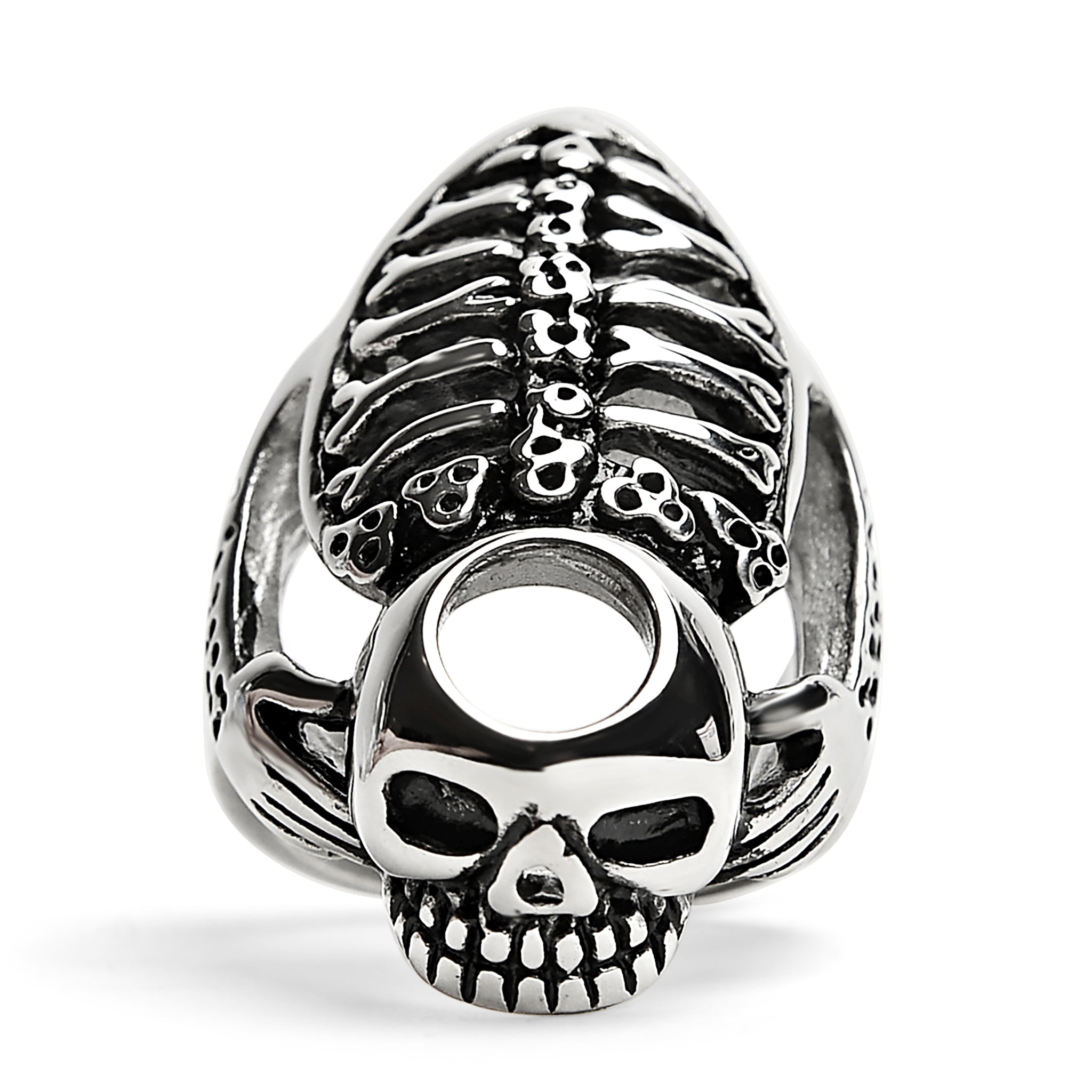 Detailed Skeleton Stainless Steel Ring