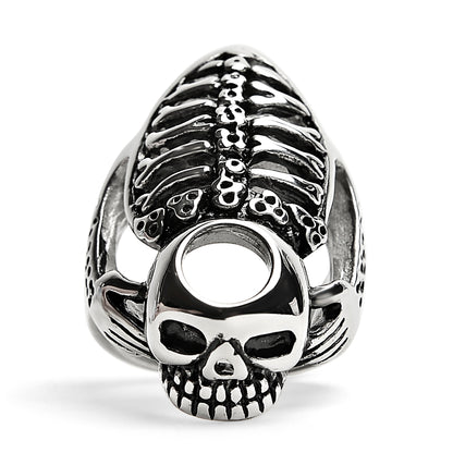 Detailed Skeleton Stainless Steel Ring