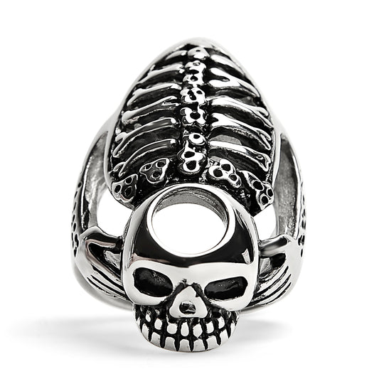 Detailed Skeleton Stainless Steel Ring