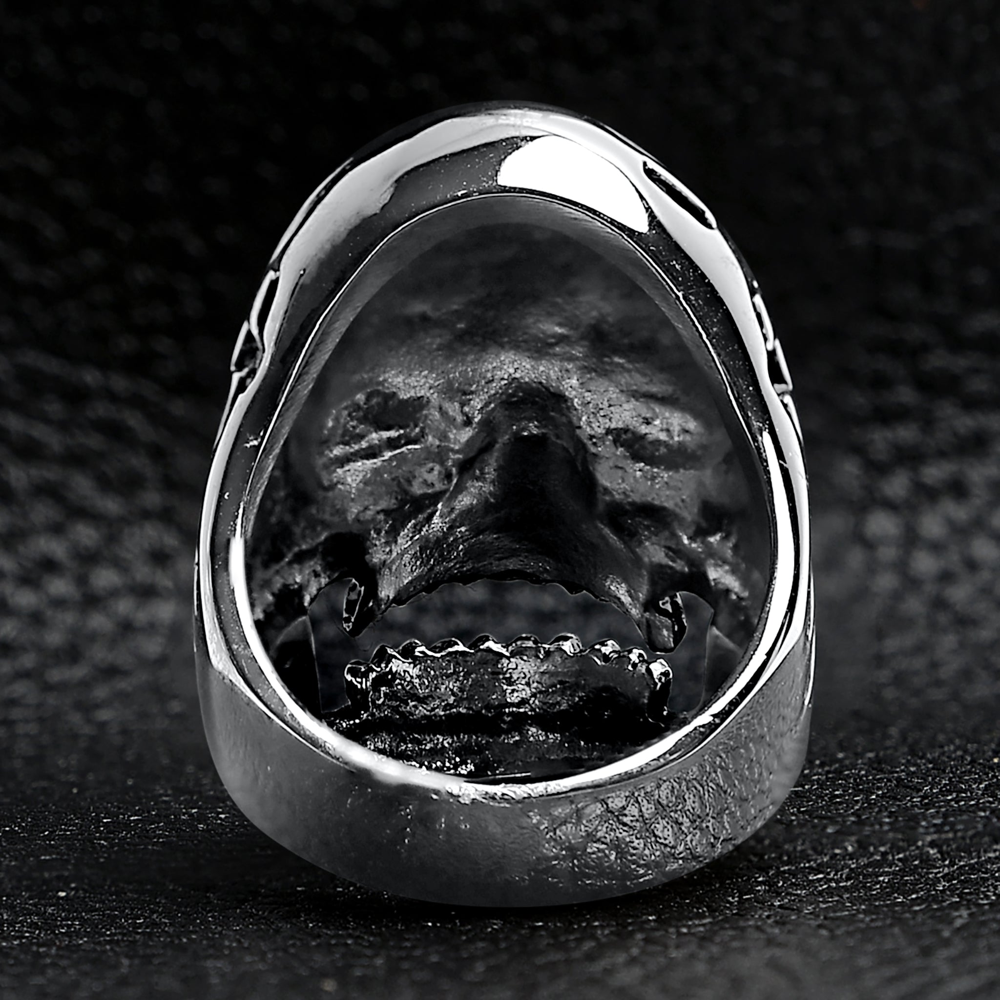 Detailed Skull Stainless Steel Polished Ring