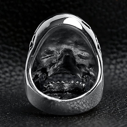 Detailed Skull Stainless Steel Polished Ring
