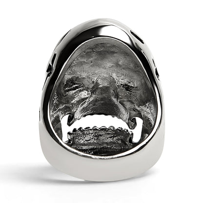Detailed Skull Stainless Steel Polished Ring